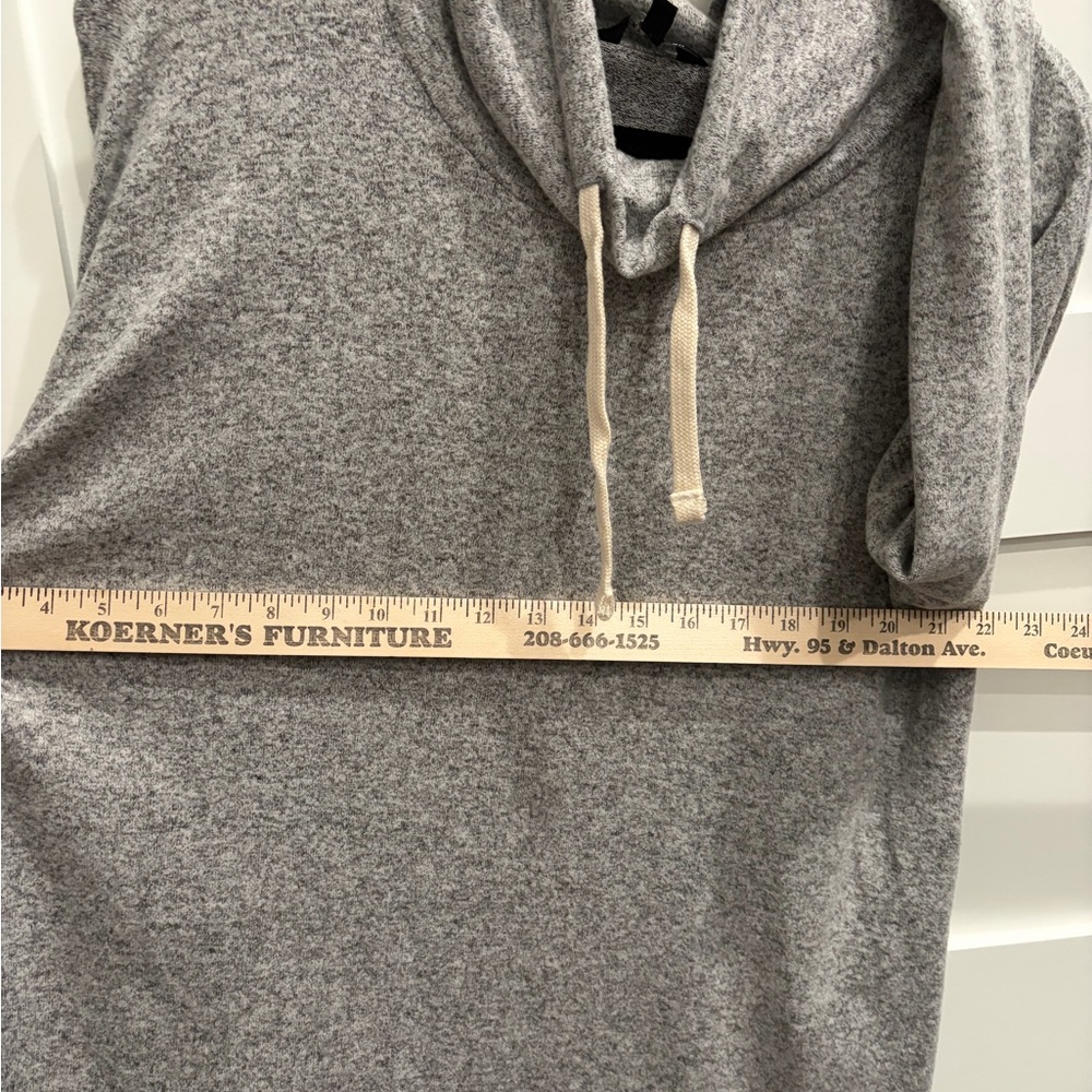 Lucky Brand Heather Gray Cowl Neck Sweater